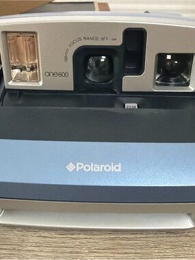 Polaroid One600 Instant Camera - Light Blue and Silver Finish